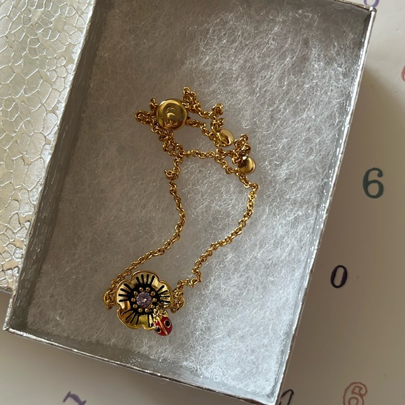 Coach Garden Party Crystal Tea Rose Slider Bracelet - Picture 4 of 13